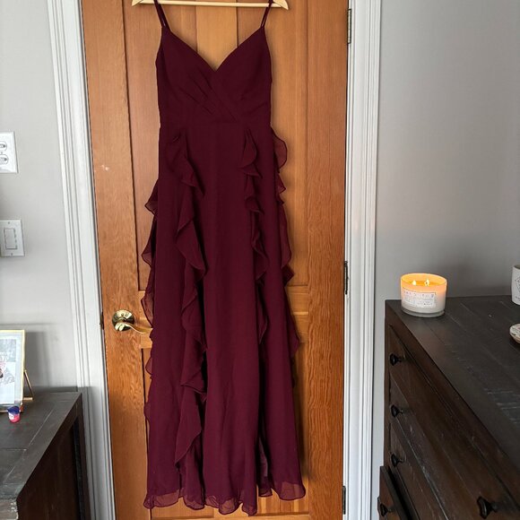 Azazie Cabernet Bridesmaid Dress - Picture 1 of 3